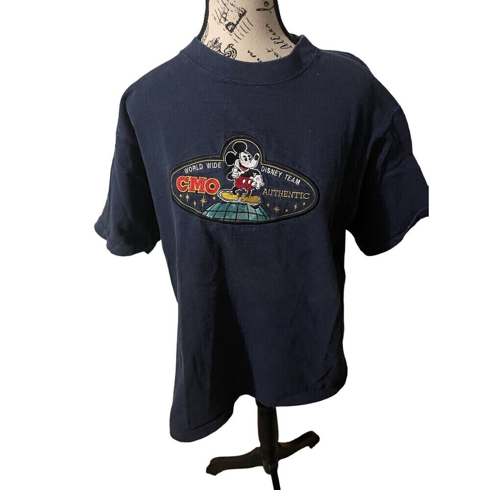 Vintage Disney Cast Worldwide Team Mickey Mouse T Shirt Sz L CMO Cast Member